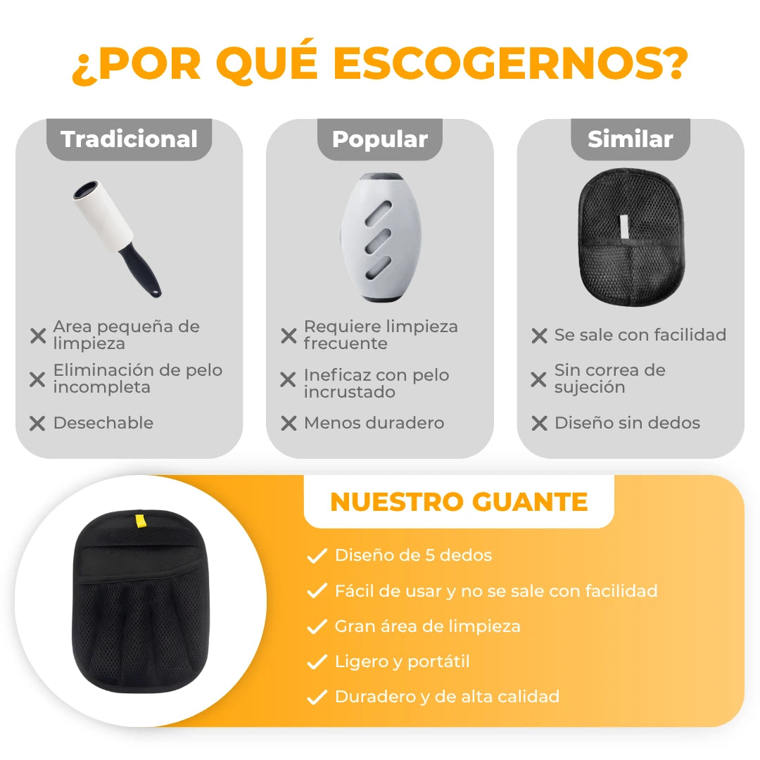 Guante Electroestático Quita Pelos