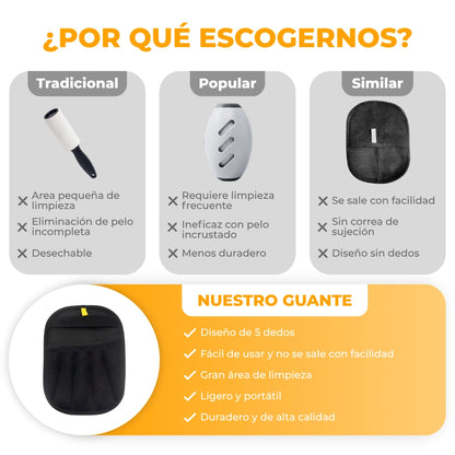 Guante Electroestático Quita Pelos