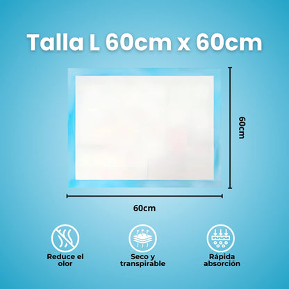 Pañal de Piso Talla L 60x60cm (40 uds.) - Petitienda